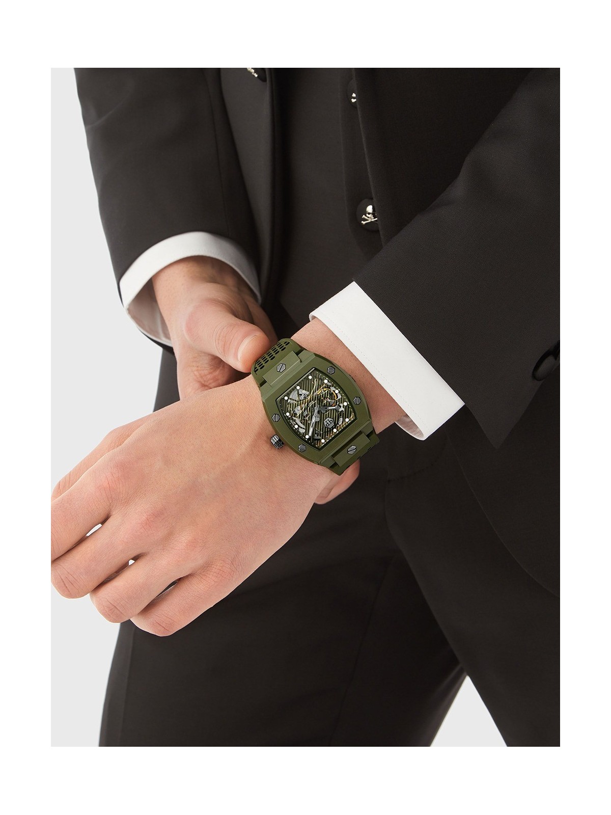 orologio uomo Philipp Plein PWVBA0223 Mens Watch The Skeleton Automatic 44mm 5ATM