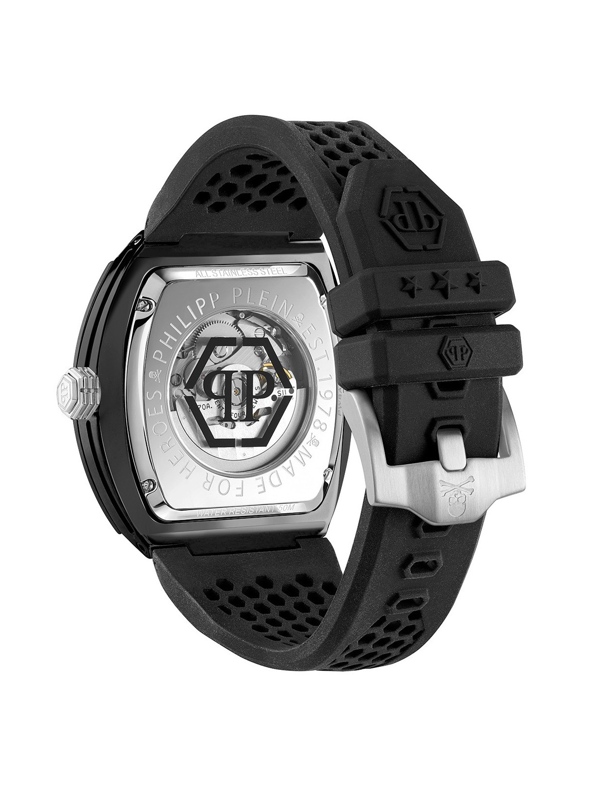 orologio uomo Philipp Plein PWVBA0423 Mens Watch The Skeleton Automatic 44mm 5ATM