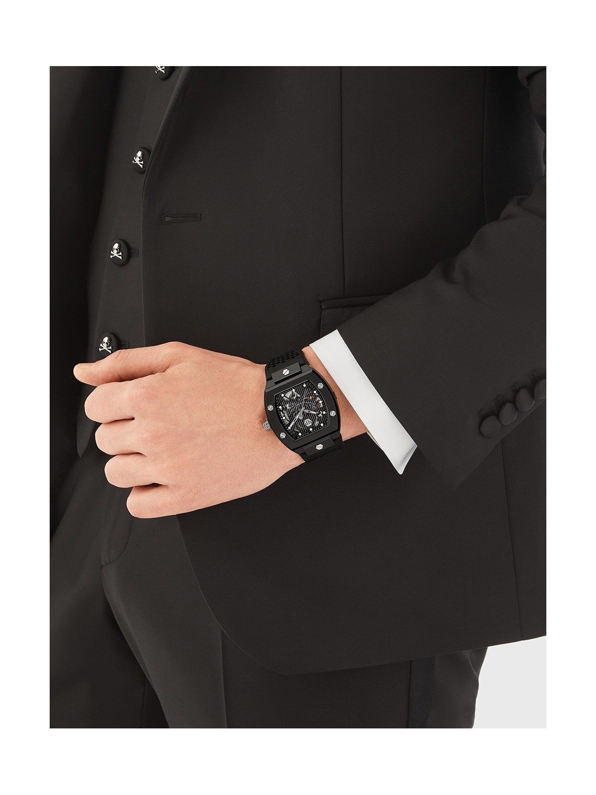 orologio uomo Philipp Plein PWVBA0423 Mens Watch The Skeleton Automatic 44mm 5ATM