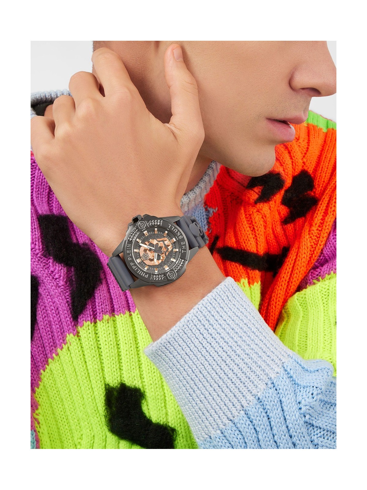 orologio uomo Philipp Plein PWAAA2324 Mens Watch The Skull 47mm 5ATM