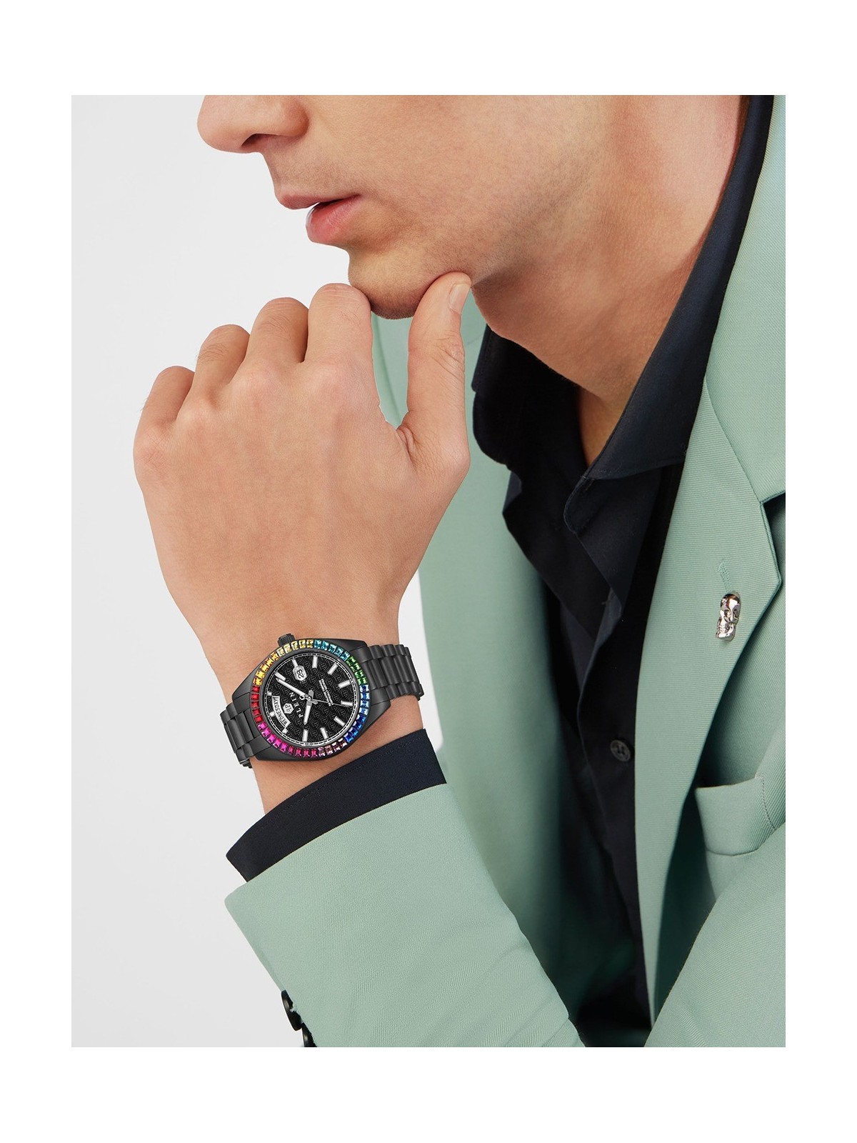 orologio unisex Philipp Plein PWPNA0624 Rock Couture Day-Date 42mm 5ATM