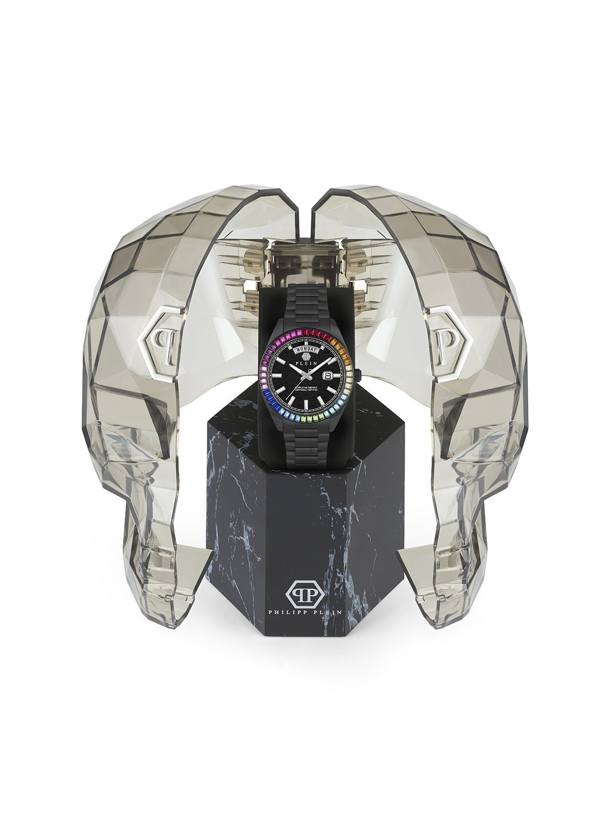 orologio unisex Philipp Plein PWPNA0624 Rock Couture Day-Date 42mm 5ATM