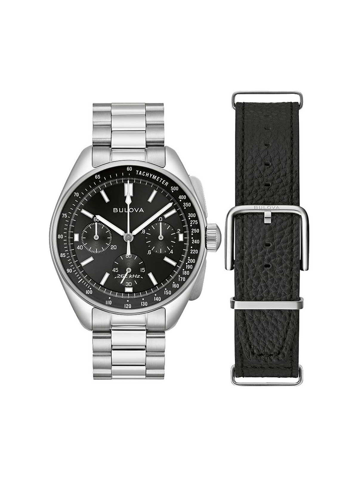 orologio uomo Bulova 96K111 Mens Watch Lunar Pilot Chronograph Special Set 44mm 5ATM