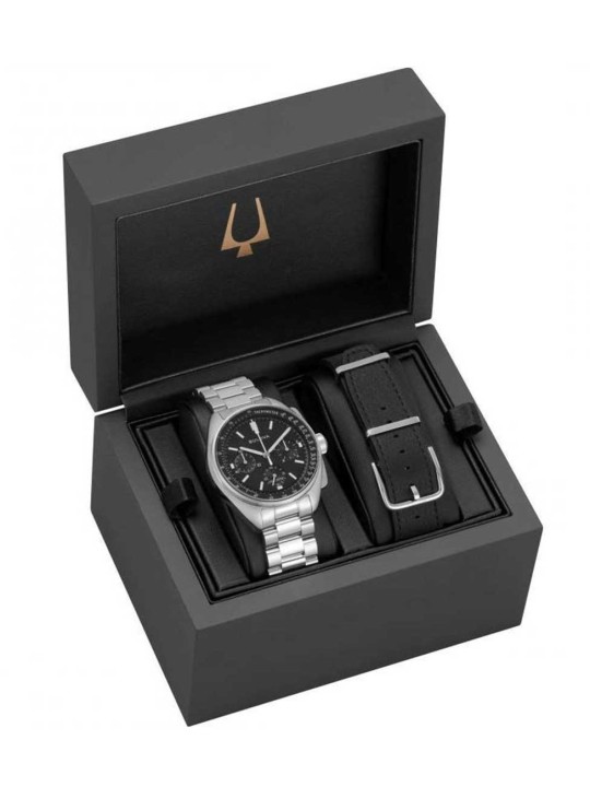 orologio uomo Bulova 96K111 Mens Watch Lunar Pilot Chronograph Special Set 44mm 5ATM