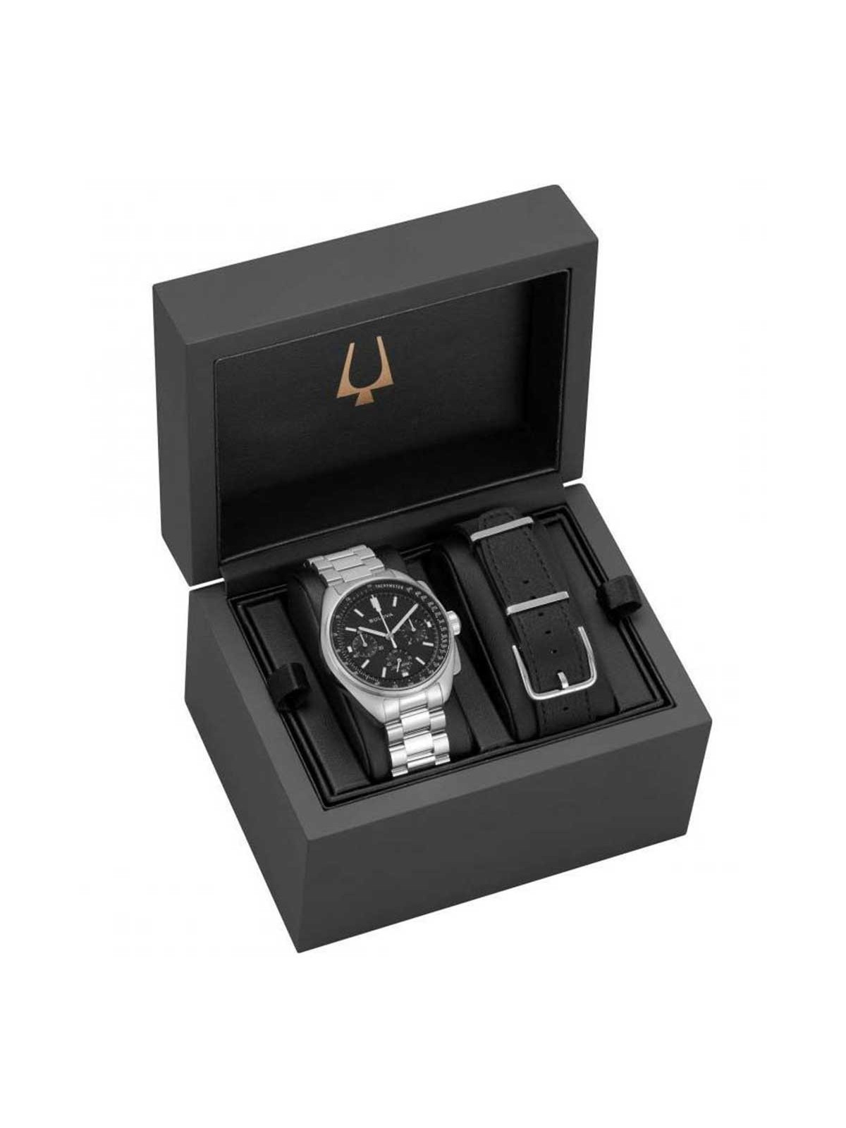 orologio uomo Bulova 96K111 Mens Watch Lunar Pilot Chronograph Special Set 44mm 5ATM