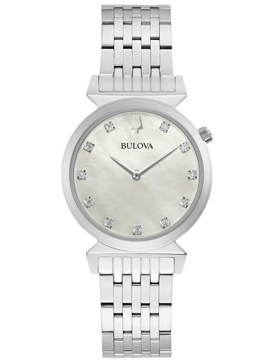orologio donna Bulova 96P216 Ladies Watch Regatta 11 Diamonds 30mm 3ATM