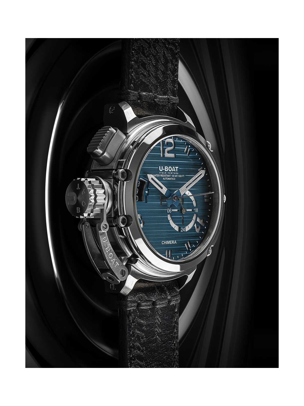 orologio uomo U-Boat 9602 Mens Watch Chimera 46mm SS blue Automatic 10ATM