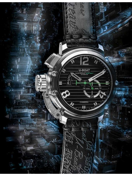 orologio uomo U-Boat 9605 Mens Watch Chimera 46mm SS black Automatic 10ATM