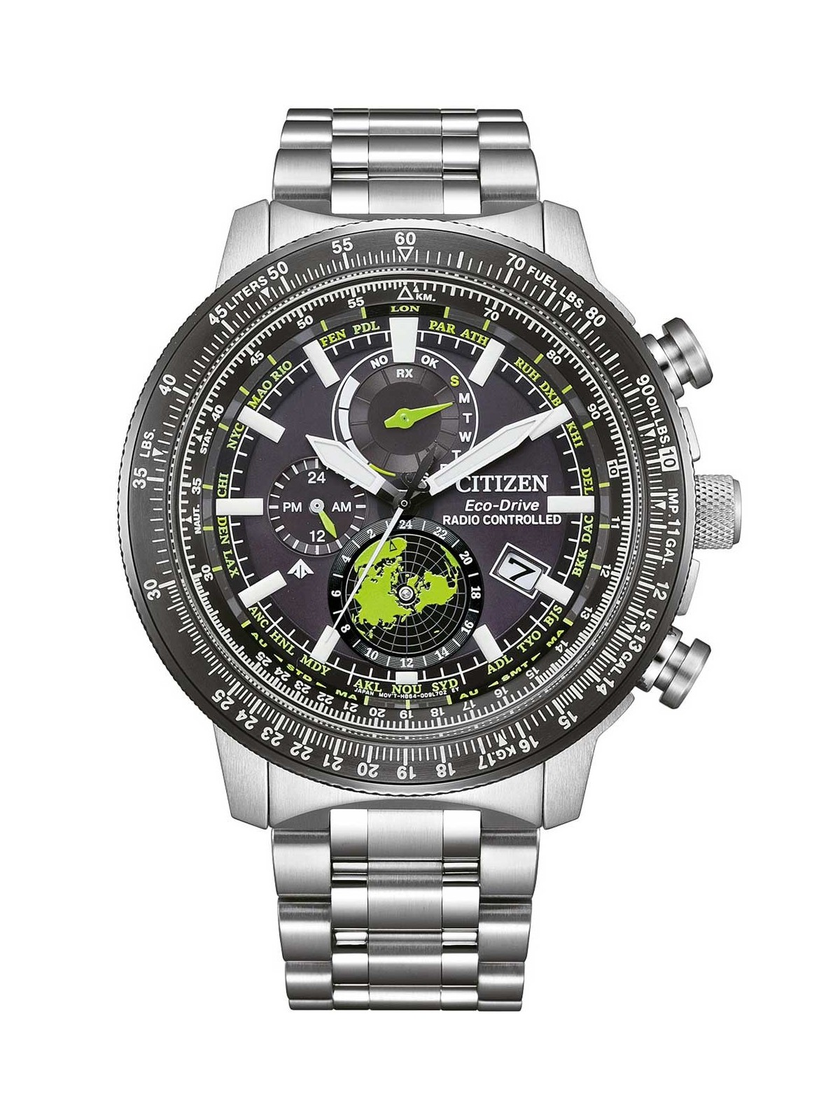 orologio uomo Citizen BY3006-53E Mens Watch Promaster Sky Geo Trecker Eco-Drive 46mm 20ATM