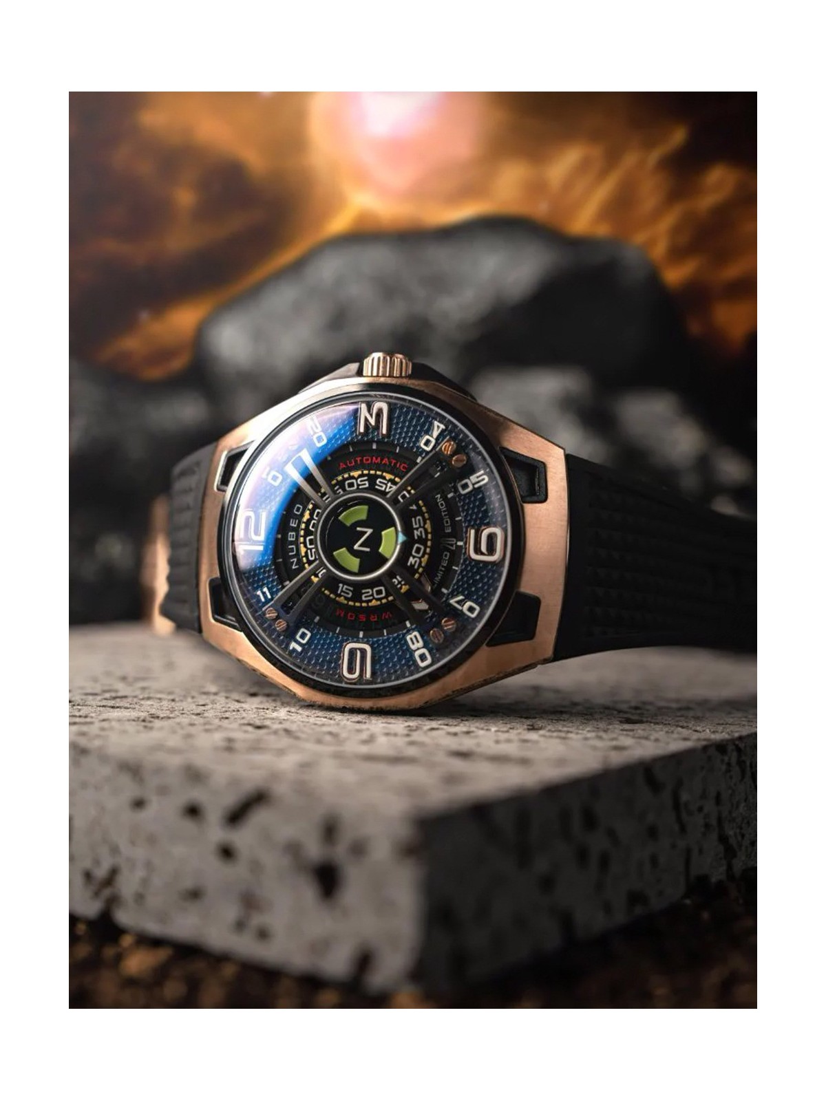 orologio uomo Nubeo NB-6094-01 Mens Watch OAO Automatic Limited Edition 44mm 5ATM