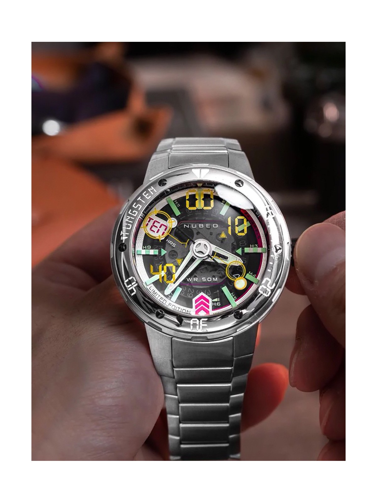 orologio uomo Nubeo NB-6090-11 Mens Watch Mariner 9 Automatic Limited Edition 50mm 5ATM