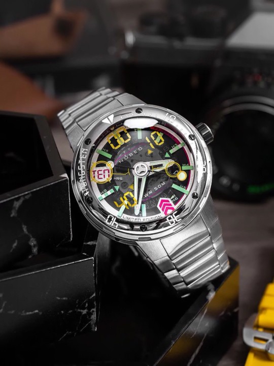 orologio uomo Nubeo NB-6090-11 Mens Watch Mariner 9 Automatic Limited Edition 50mm 5ATM