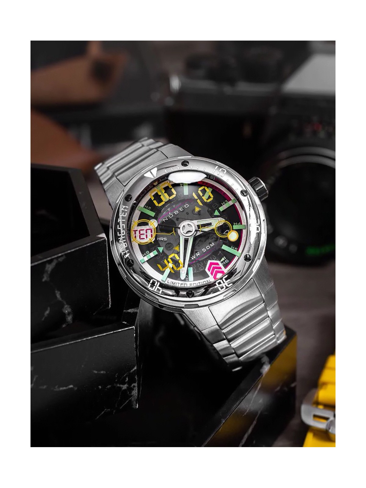 orologio uomo Nubeo NB-6090-11 Mens Watch Mariner 9 Automatic Limited Edition 50mm 5ATM