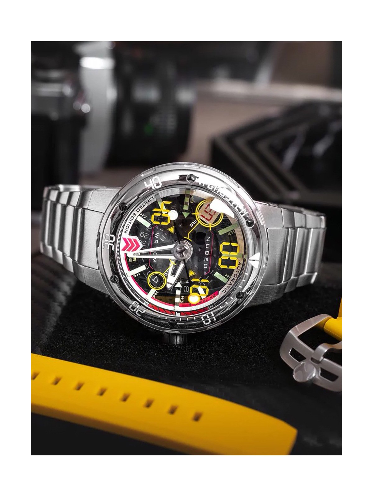 orologio uomo Nubeo NB-6090-11 Mens Watch Mariner 9 Automatic Limited Edition 50mm 5ATM