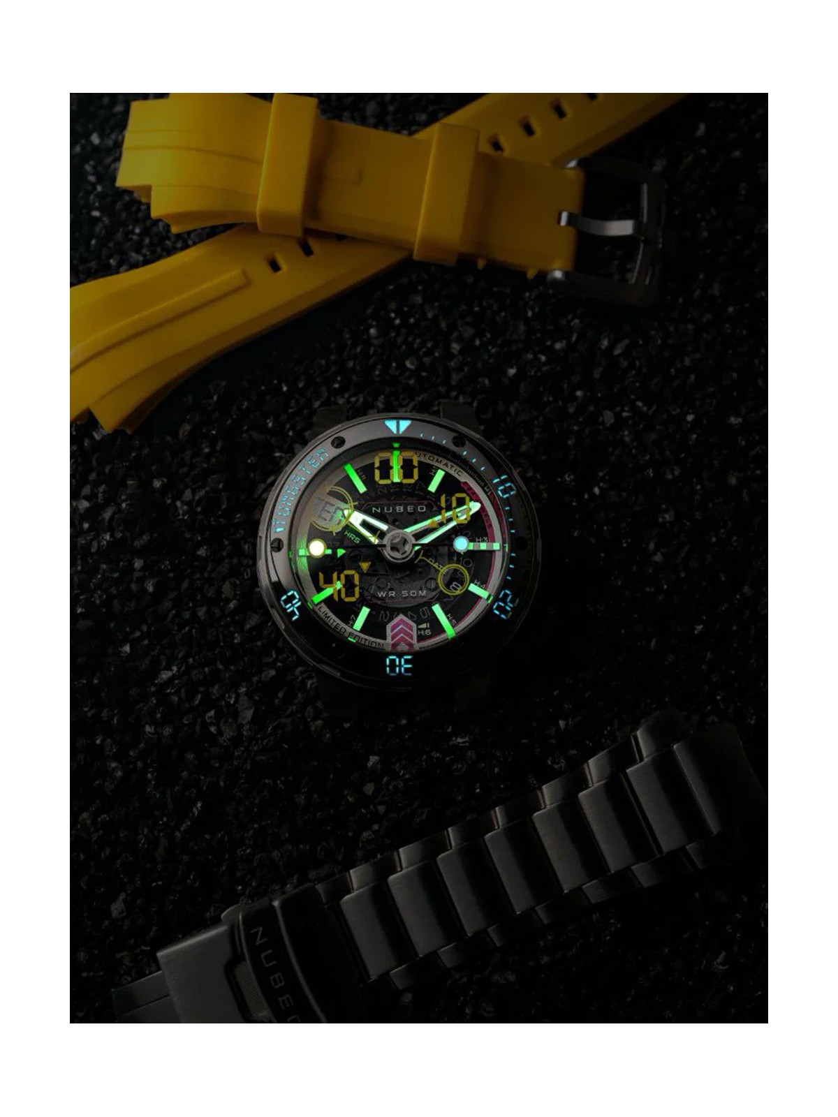 orologio uomo Nubeo NB-6090-11 Mens Watch Mariner 9 Automatic Limited Edition 50mm 5ATM