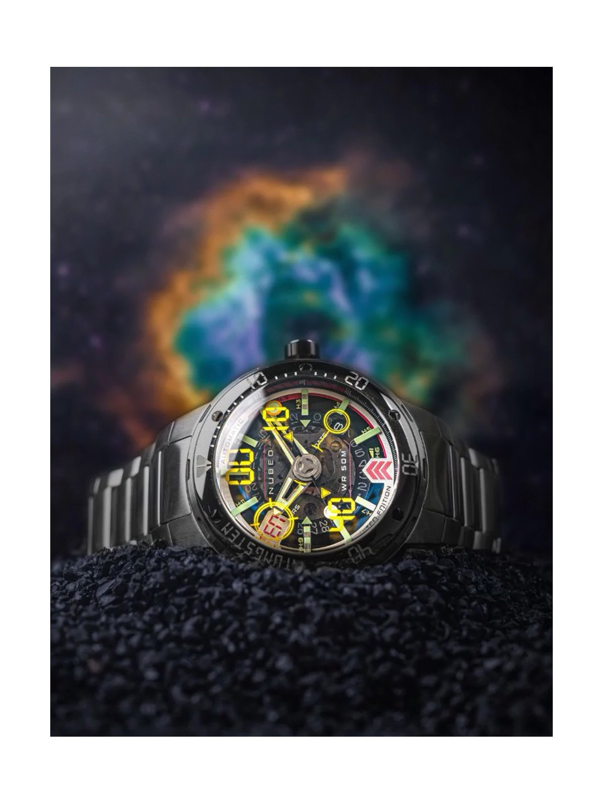 orologio uomo Nubeo NB-6090-11 Mens Watch Mariner 9 Automatic Limited Edition 50mm 5ATM