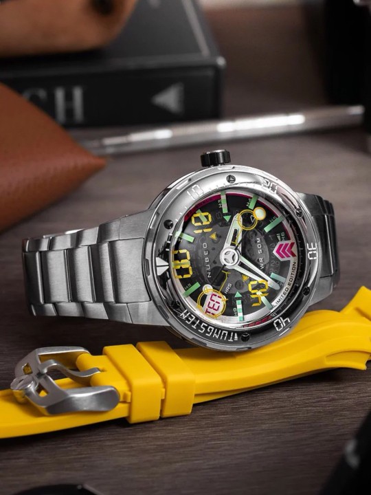 orologio uomo Nubeo NB-6090-11 Mens Watch Mariner 9 Automatic Limited Edition 50mm 5ATM