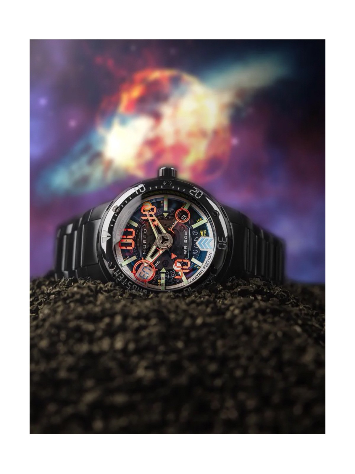 orologio uomo Nubeo NB-6090-22 Mens Watch Mariner 9 Automatic Limited Edition 50mm 5ATM