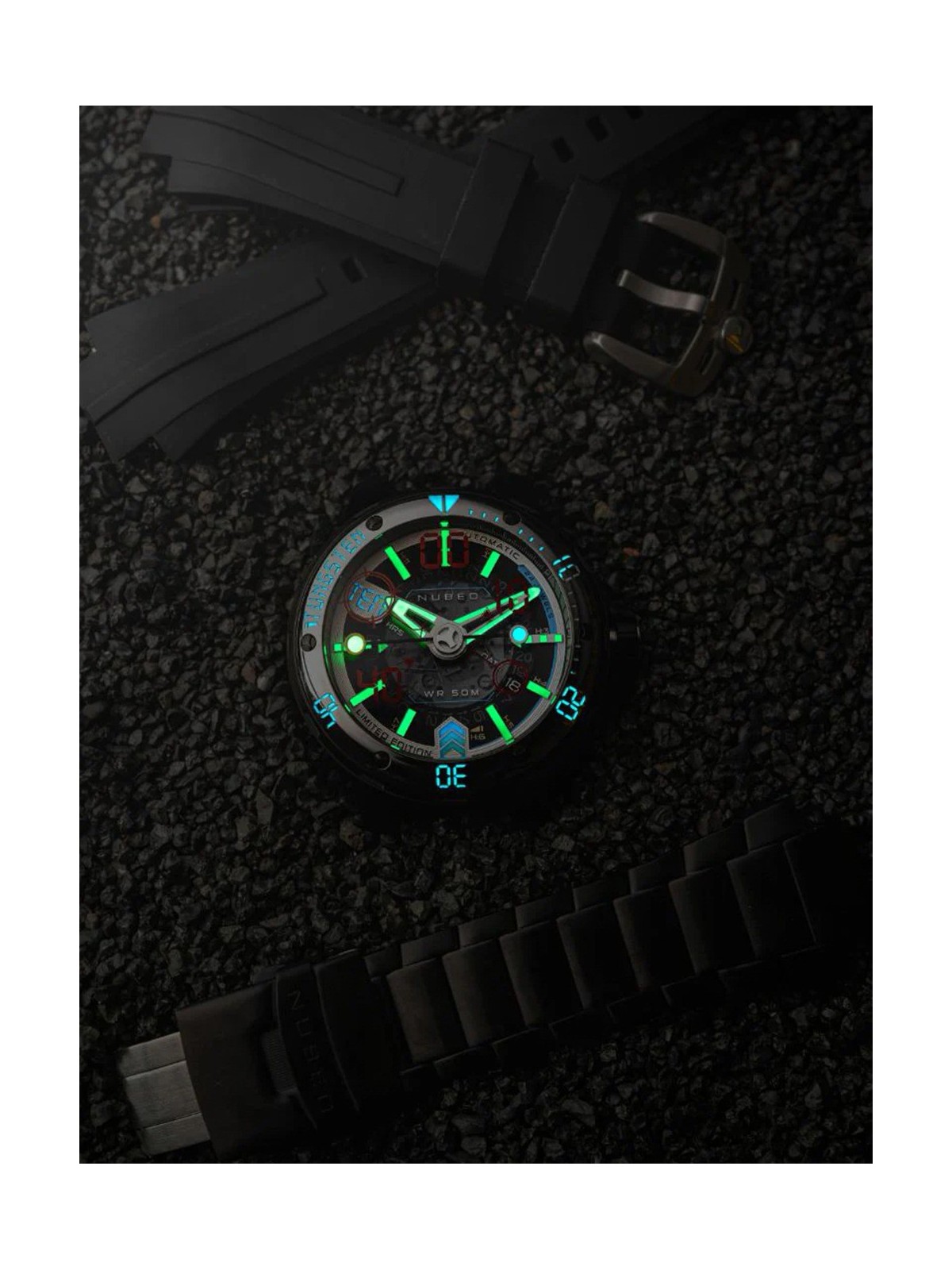 orologio uomo Nubeo NB-6090-22 Mens Watch Mariner 9 Automatic Limited Edition 50mm 5ATM