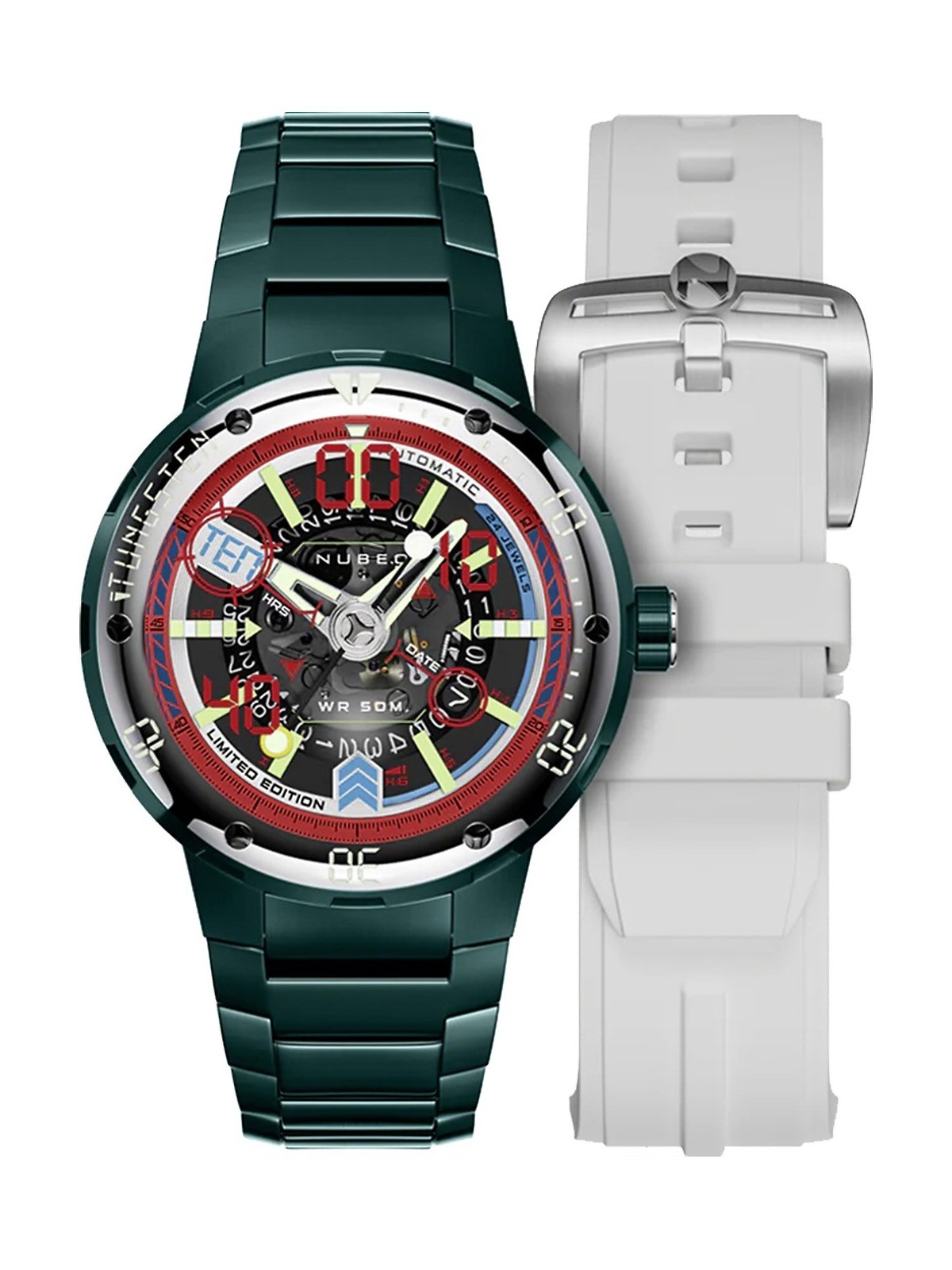 orologio uomo Nubeo NB-6090-44 Mens Watch Mariner 9 Automatic Limited Edition 50mm 5ATM