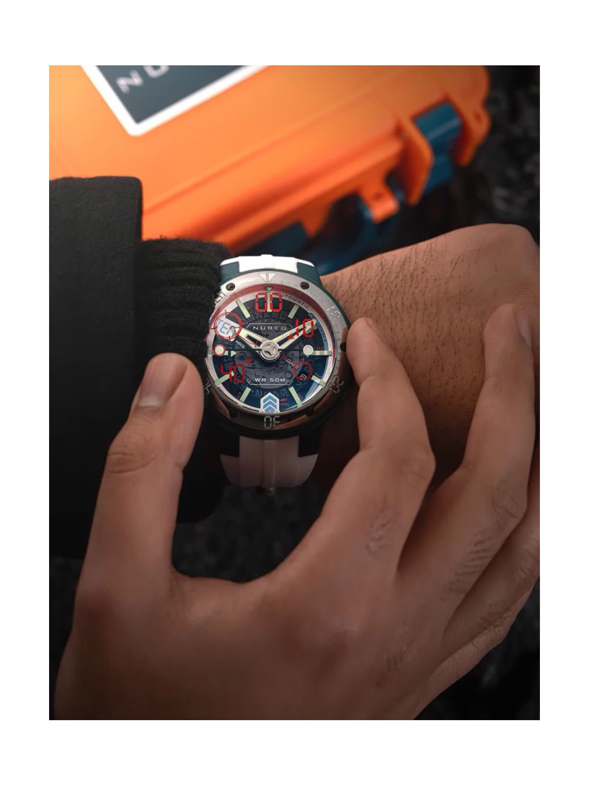 orologio uomo Nubeo NB-6090-44 Mens Watch Mariner 9 Automatic Limited Edition 50mm 5ATM