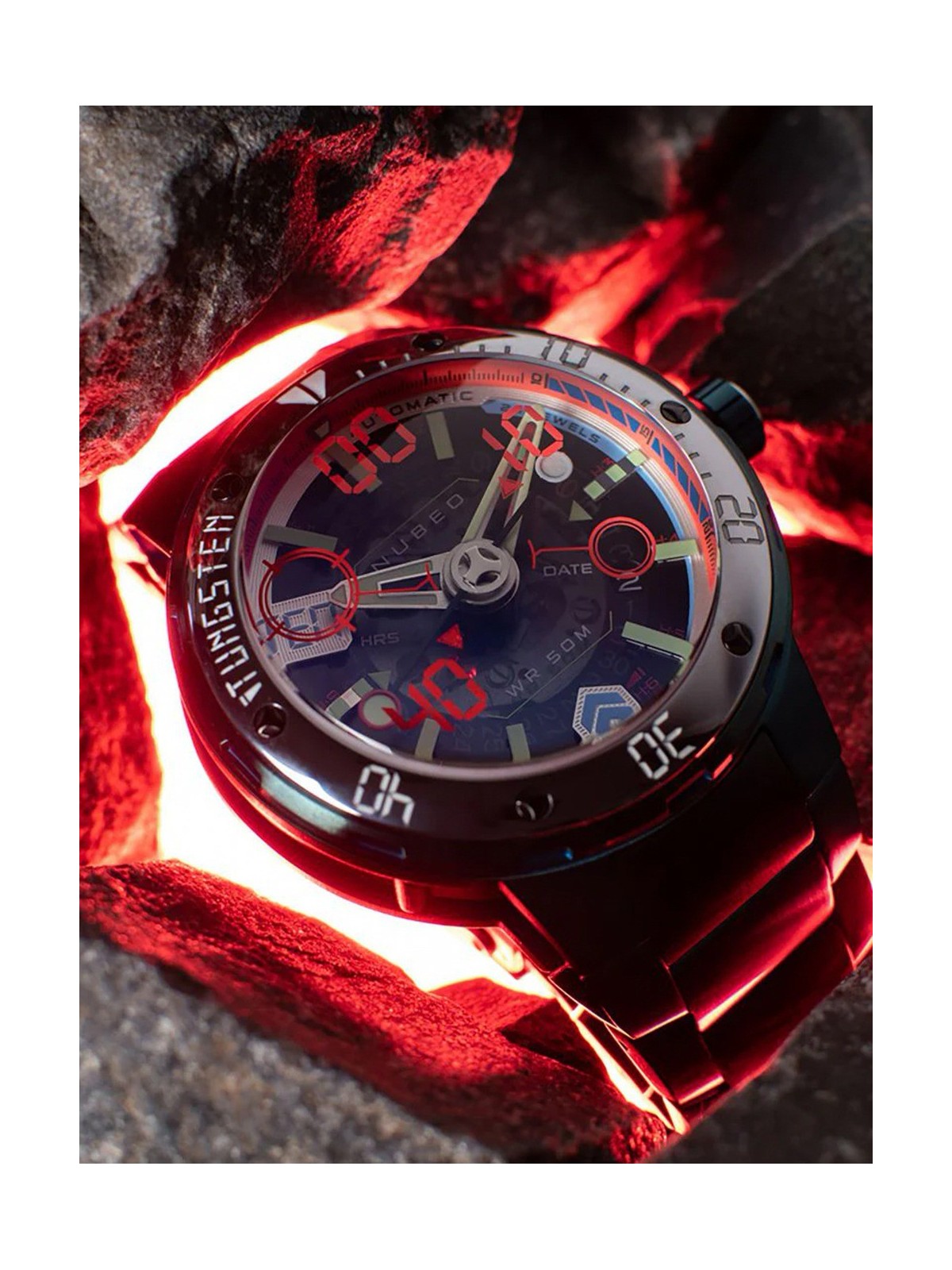 orologio uomo Nubeo NB-6090-44 Mens Watch Mariner 9 Automatic Limited Edition 50mm 5ATM
