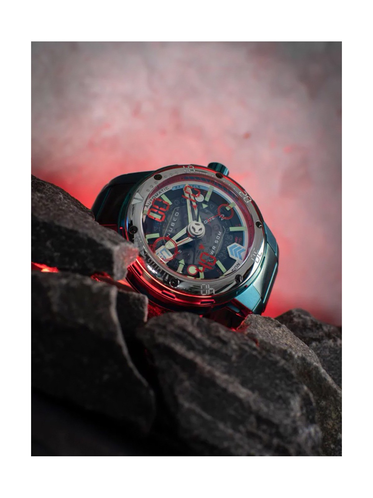 orologio uomo Nubeo NB-6090-44 Mens Watch Mariner 9 Automatic Limited Edition 50mm 5ATM