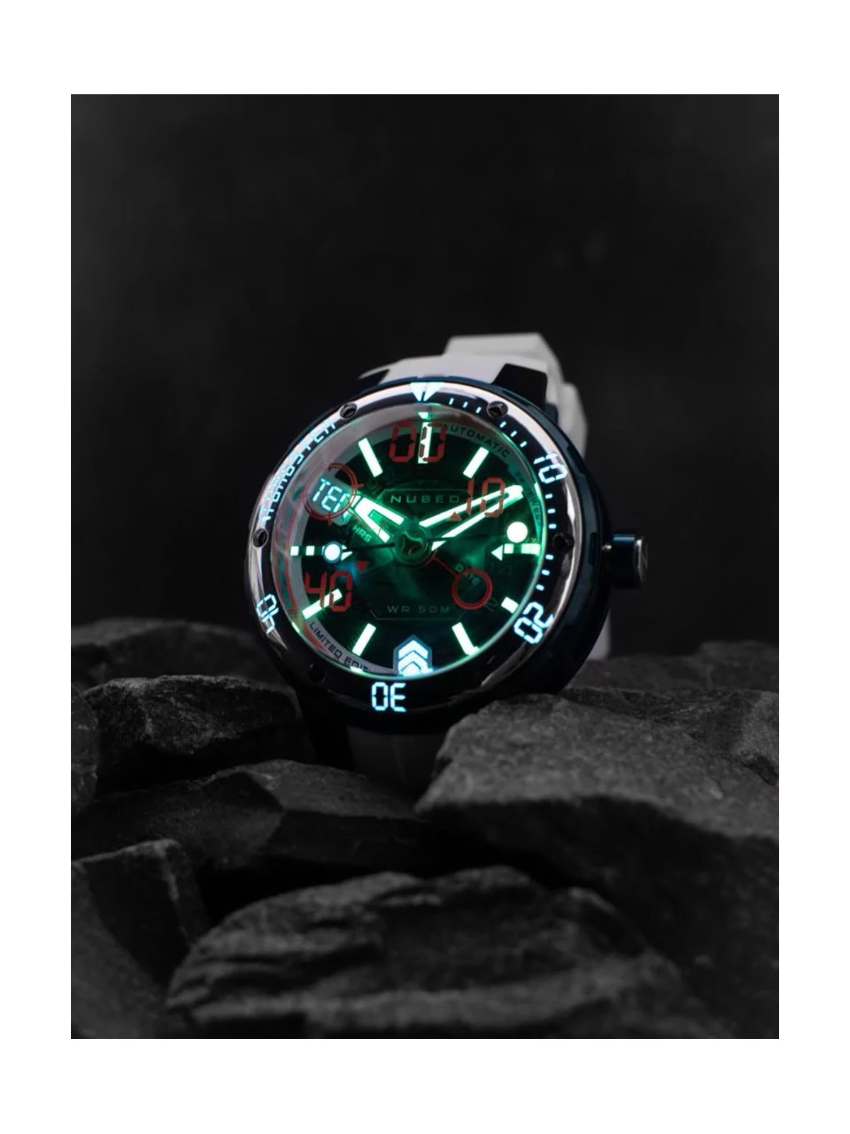 orologio uomo Nubeo NB-6090-44 Mens Watch Mariner 9 Automatic Limited Edition 50mm 5ATM