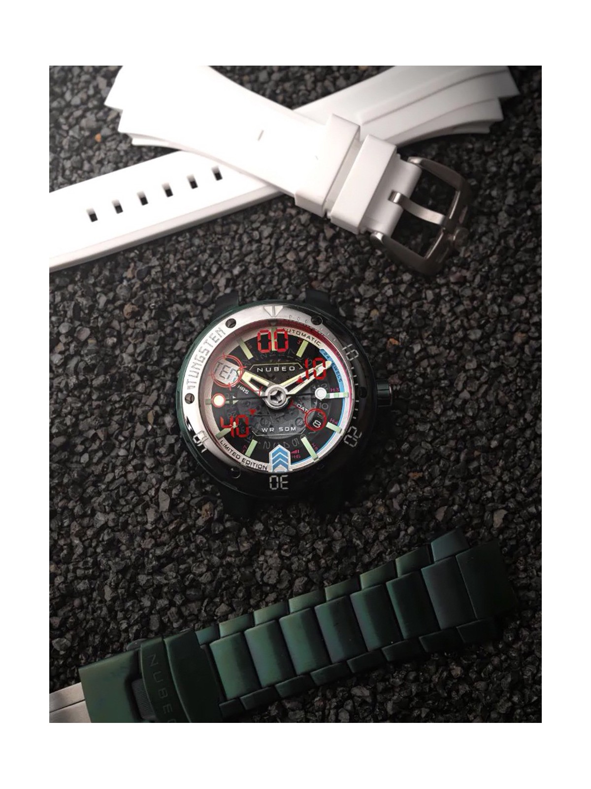 orologio uomo Nubeo NB-6090-44 Mens Watch Mariner 9 Automatic Limited Edition 50mm 5ATM