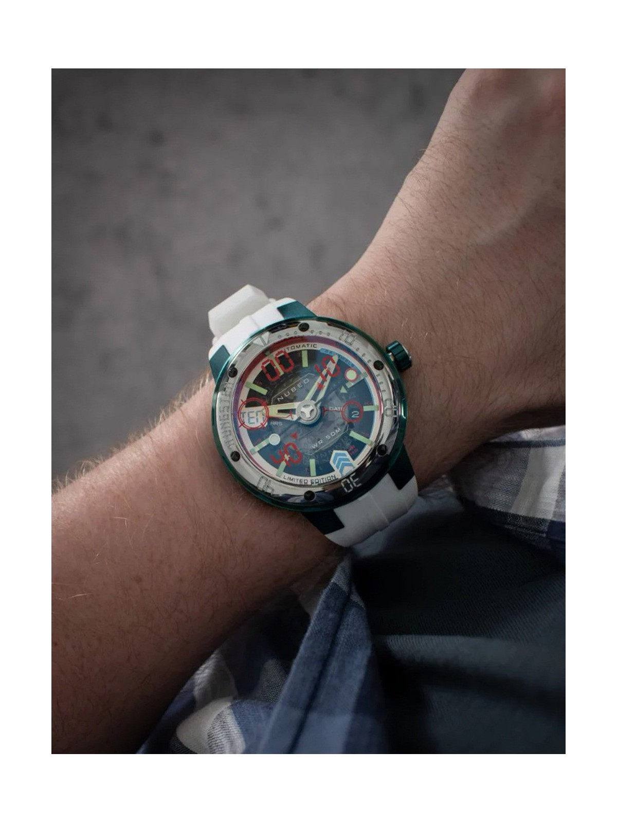 orologio uomo Nubeo NB-6090-44 Mens Watch Mariner 9 Automatic Limited Edition 50mm 5ATM