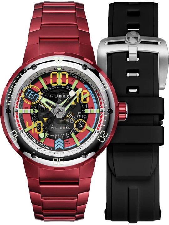 orologio uomo Nubeo NB-6090-55 Mens Watch Mariner 9 Automatic Limited Edition 50mm 5ATM
