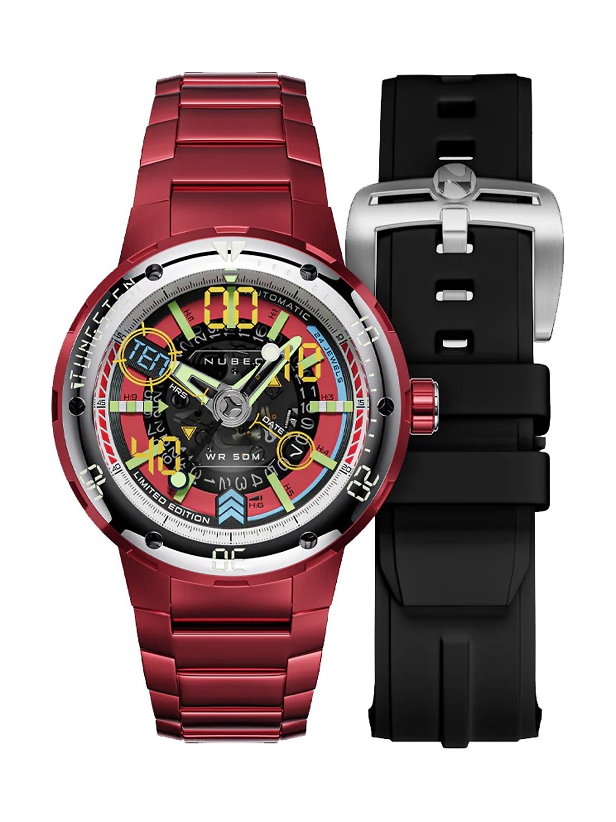 orologio uomo Nubeo NB-6090-55 Mens Watch Mariner 9 Automatic Limited Edition 50mm 5ATM