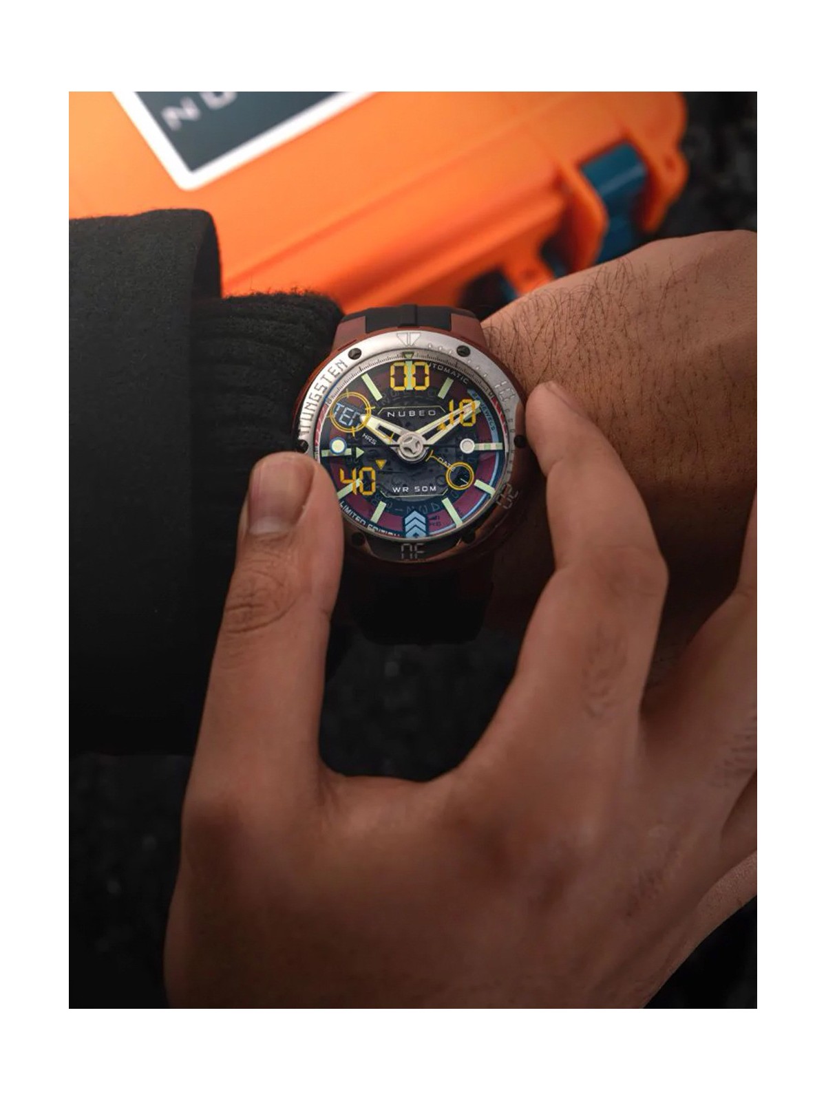 orologio uomo Nubeo NB-6090-55 Mens Watch Mariner 9 Automatic Limited Edition 50mm 5ATM