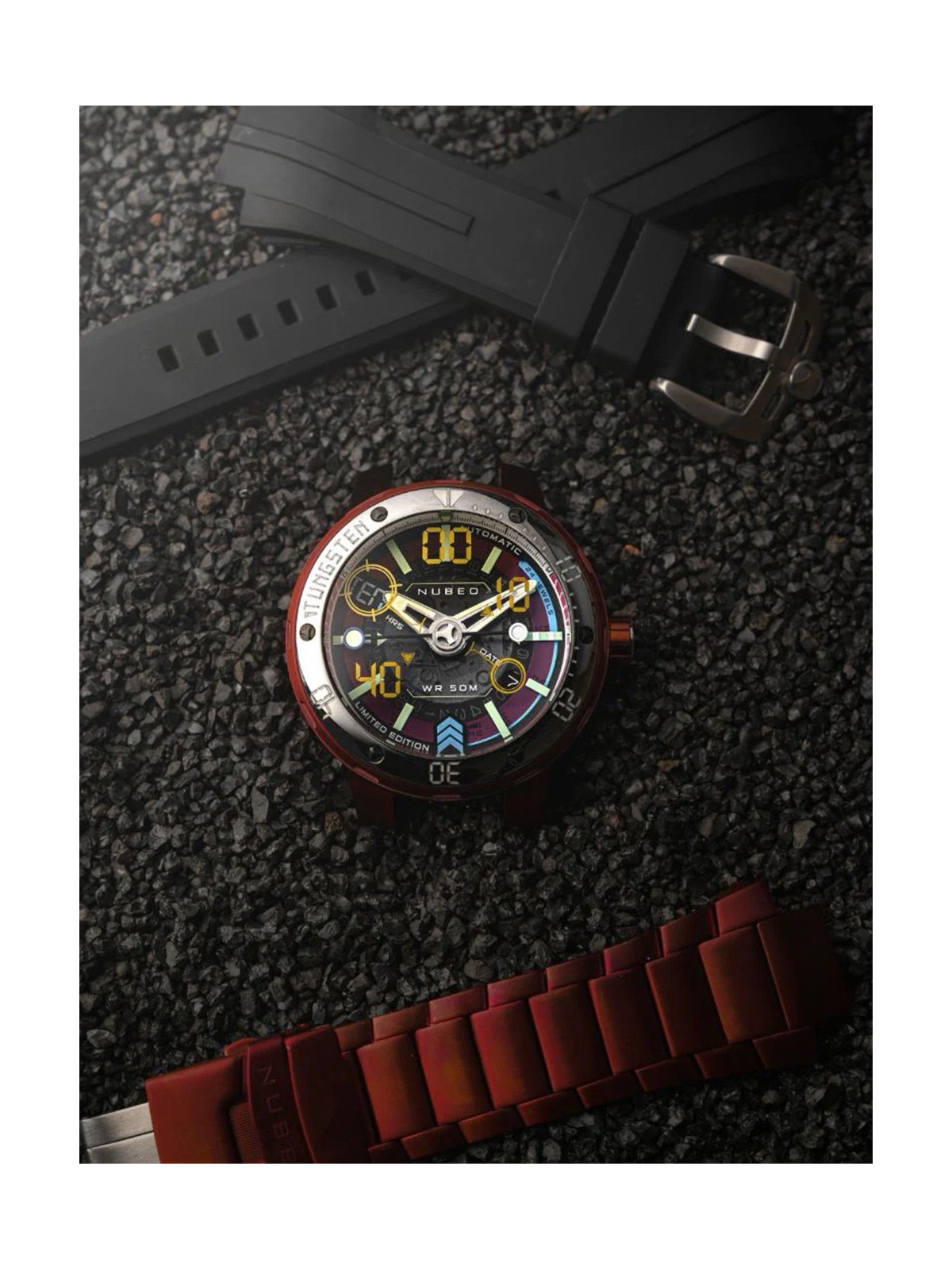 orologio uomo Nubeo NB-6090-55 Mens Watch Mariner 9 Automatic Limited Edition 50mm 5ATM