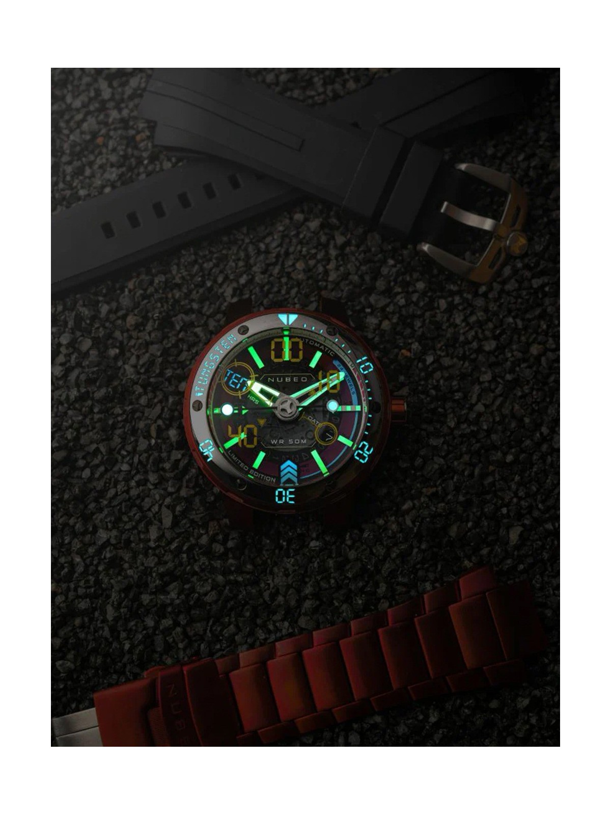 orologio uomo Nubeo NB-6090-55 Mens Watch Mariner 9 Automatic Limited Edition 50mm 5ATM
