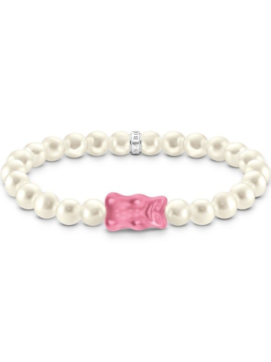 bracciale donna Thomas Sabo A2154-082-9-L15 Gold Bears Pearl Bracelet pink 15 cm