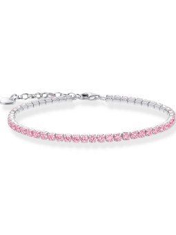 bracciale donna Thomas Sabo A2167-051-9-L19V Tennis Bracelet with pink stones 16-19 cm