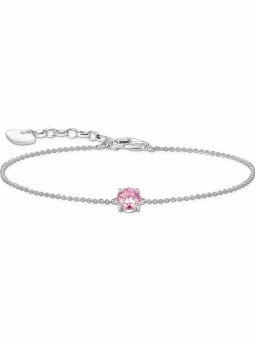 bracciale donna Thomas Sabo A2156-051-9-L19V Bracelet with pink Zirconia Pendant 16-19 cm