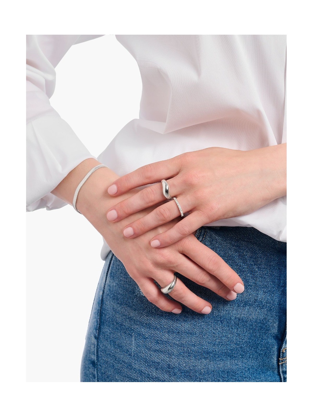 bracciale donna Thomas Sabo A2169-001-21-L19V Silver Snake Bracelet 16-19 cm