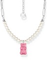 collana donna Thomas Sabo KE2207-082-9-L45V Link Chain with Pearls and pink Gold Bears Pendant 40-45 cm Ladies