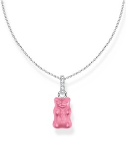 collana donna Thomas Sabo KE2209-052-9-L45V Necklace with pink Gold Bears Pendant and Zirconia 40-45 cm Ladies