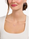 collana donna Thomas Sabo KE2210-051-9-L45V Silver Necklace with pink Zirconia Pendant 40-45 cm Ladies