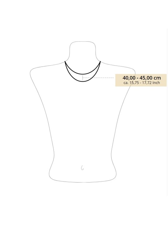 collana donna Thomas Sabo KE2280-051-14-L45V Silver Necklace with Halo-Pendant in Heart Shape 40-45 cm Ladies