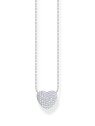 collana donna Thomas Sabo KE2277-051-14-L45V Silver Heart Necklace with Zirconia 40-45 cm Ladies