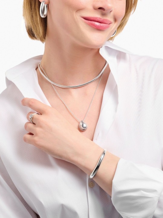 collana donna Thomas Sabo KE2275-001-21-L45V Silver Snake Necklace 4mm 40-45 cm Ladies