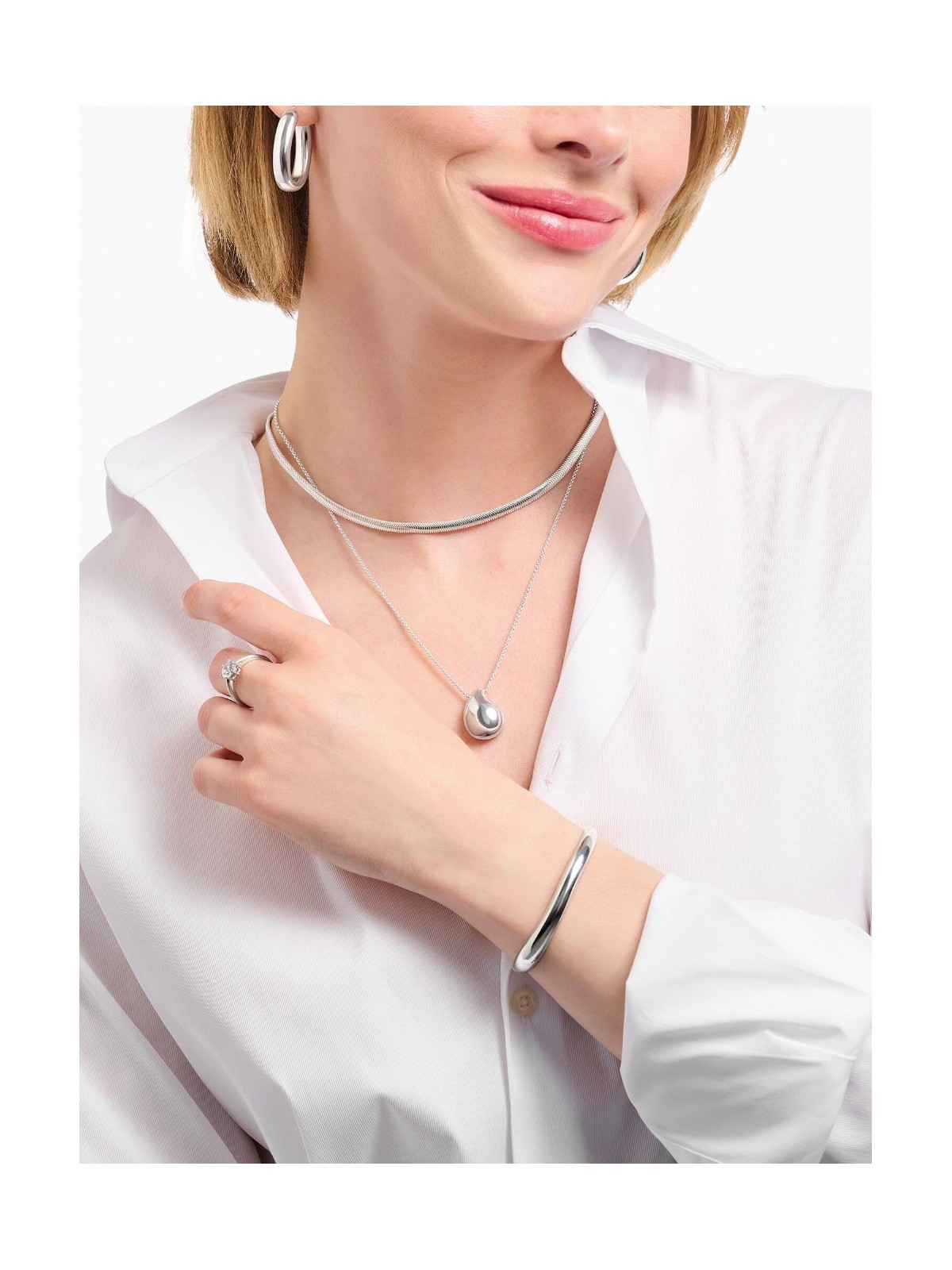 collana donna Thomas Sabo KE2275-001-21-L45V Silver Snake Necklace 4mm 40-45 cm Ladies