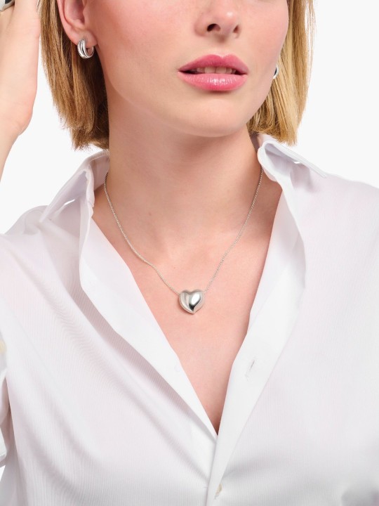 collana donna Thomas Sabo KE2276-001-21-L45V Bold - Silver Necklace with Pendant in Heart Shape 40-45 cm Ladies