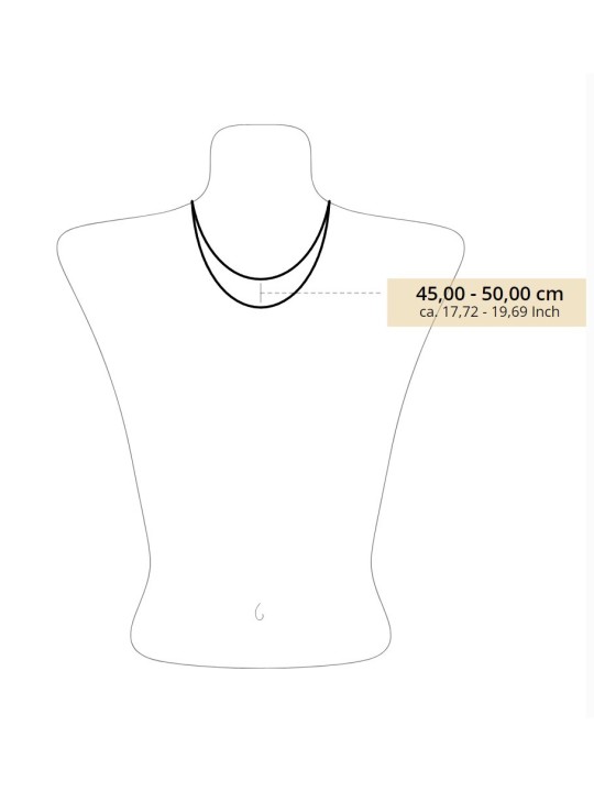 collana donna Thomas Sabo KE2281-001-21-L50V Bold - Silver Necklace with Pendant drop-shaped 40-45 cm Ladies
