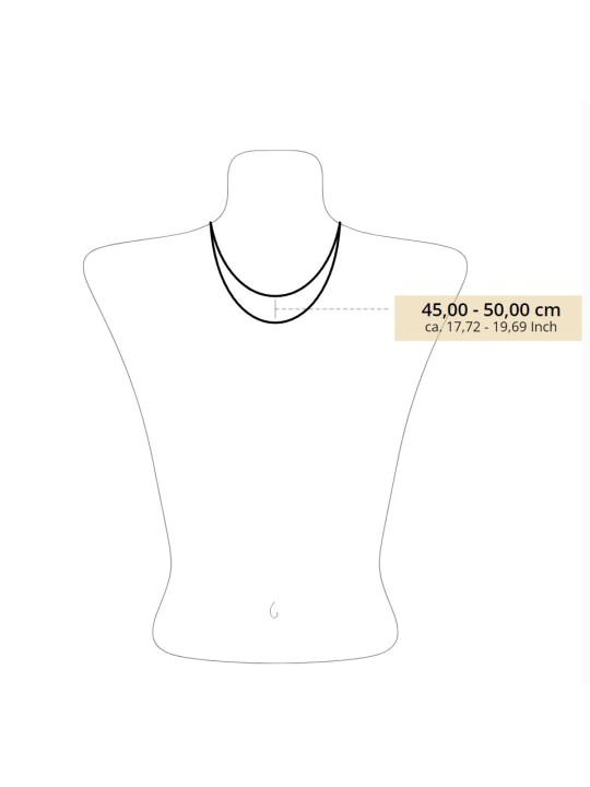 collana donna Thomas Sabo KE2281-413-39-L50V Bold - Gold-plated Necklace with Pendant drop-shaped 40-45 cm Ladies