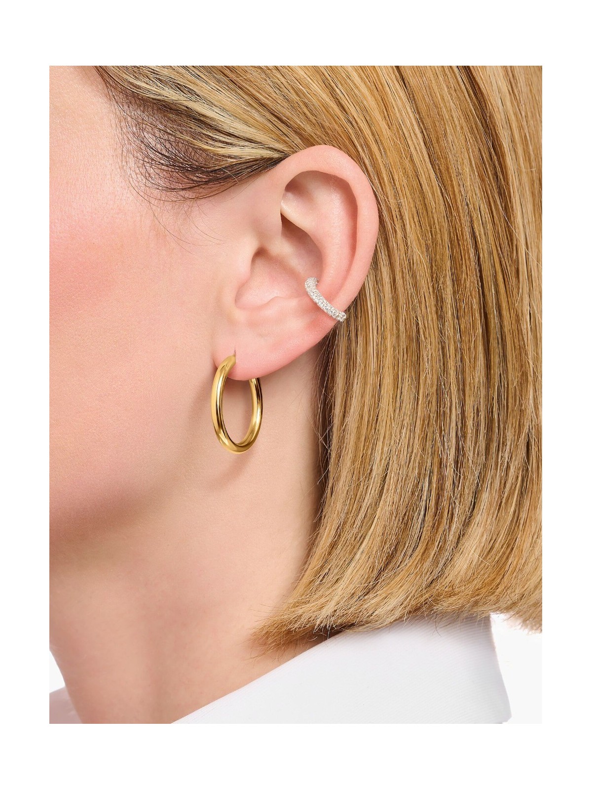 orecchini donna Thomas Sabo CR745-413-39 Bold - Gold-plated Hoop Earrings 26,8 mm Ladies